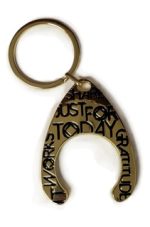 Satin Gold Keychain Medallion Holder